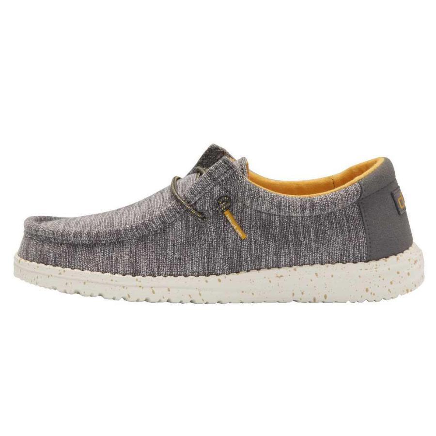 Kids' Hey Dude Wally Slip On Shoes Grey Brown | RCL-709821