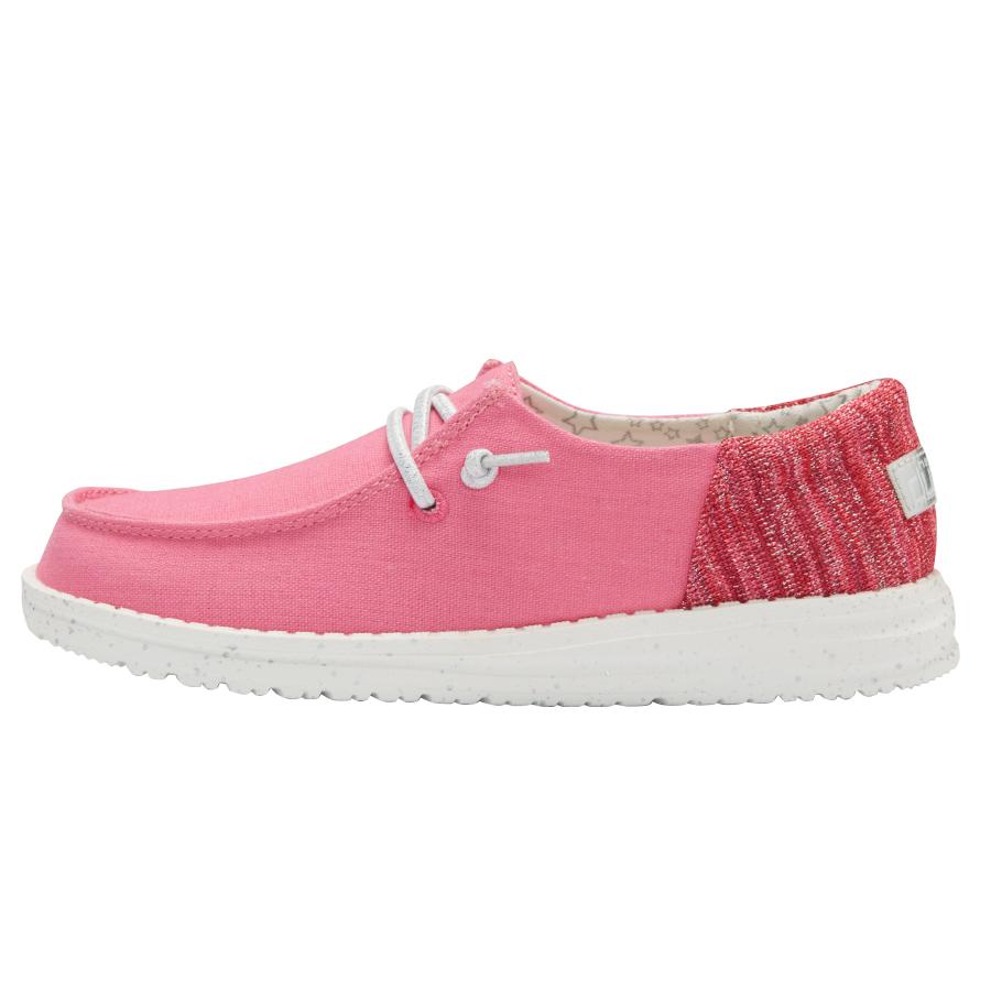Kids' Hey Dude Wendy Slip On Shoes Fuchsia | ZBW-693158
