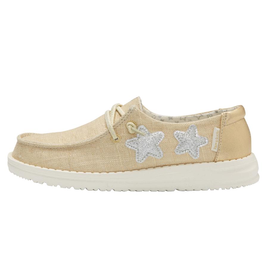 Kids' Hey Dude Wendy Slip On Shoes Gold | FNM-367194