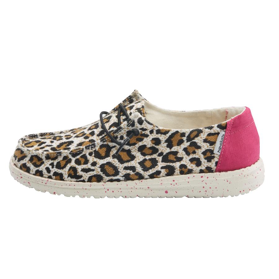 Kids' Hey Dude Wendy Slip On Shoes Leopard | HJY-071243