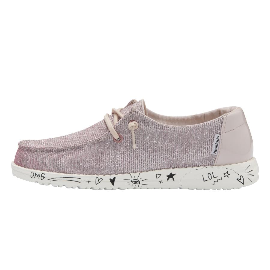 Kids' Hey Dude Wendy Slip On Shoes Pink | AOY-674385