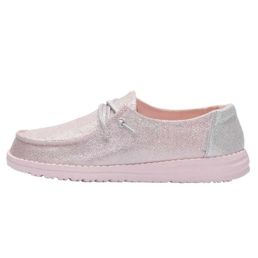 Kids' Hey Dude Wendy Slip On Shoes Pink | DJI-542861