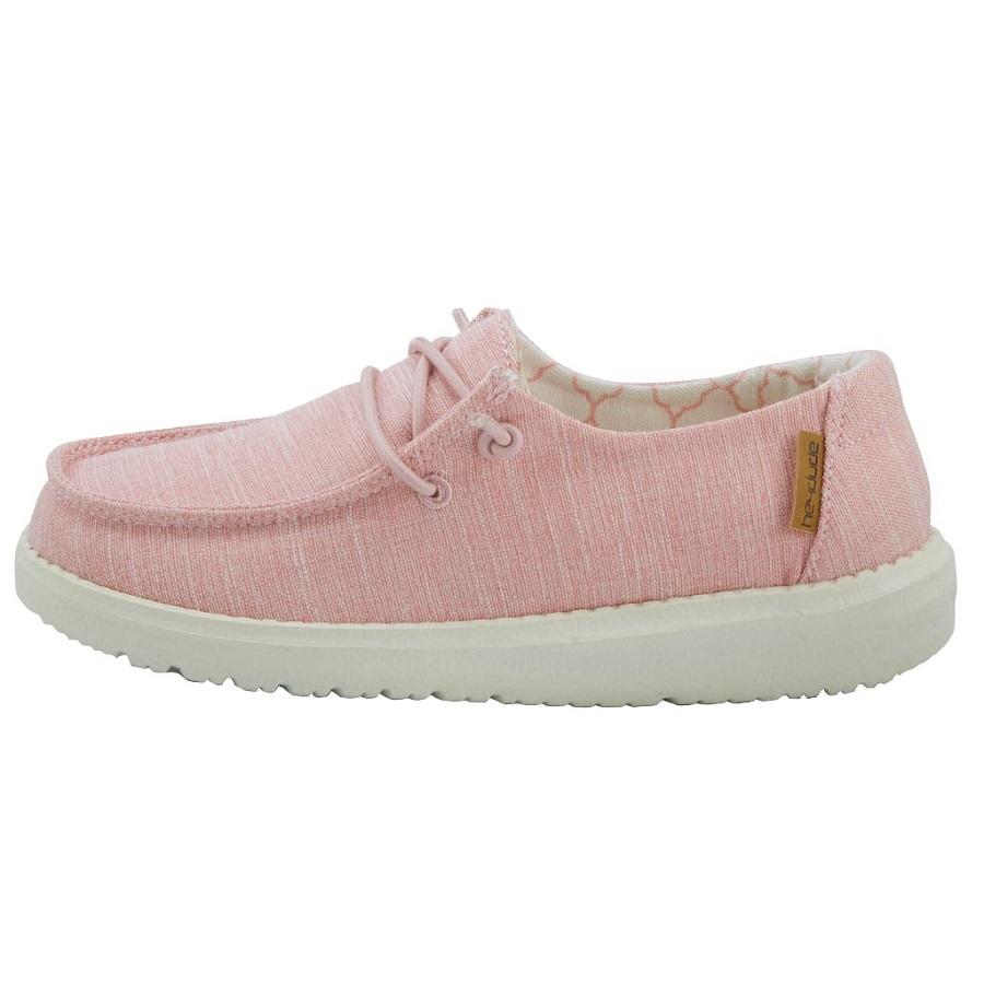Kids' Hey Dude Wendy Slip On Shoes Pink | GIO-916472